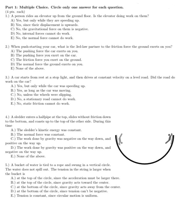 Solved Part 1 Multiple Choice Circle Only One Answer Fo Chegg Com