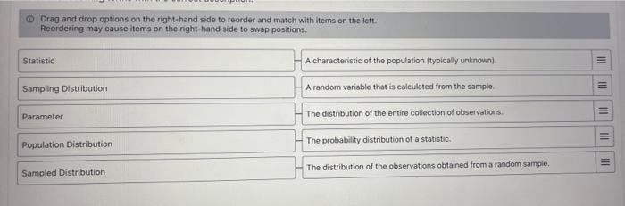 Solved Drag and drop options on the right-hand side to | Chegg.com
