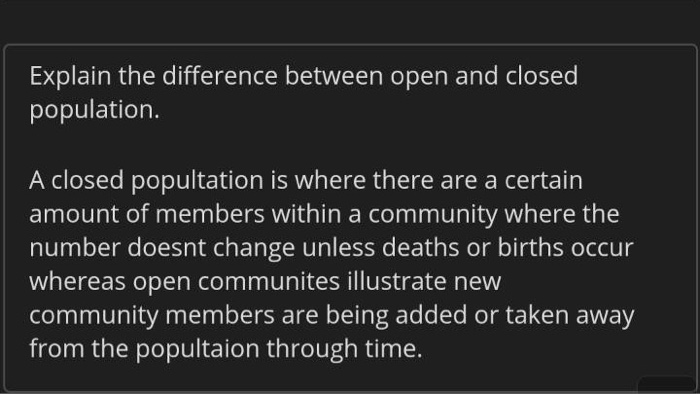 Solved Explain the difference between open and closed Chegg