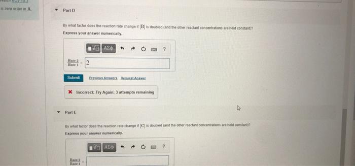 Solved A reaction in which A, B, and C react to form | Chegg.com
