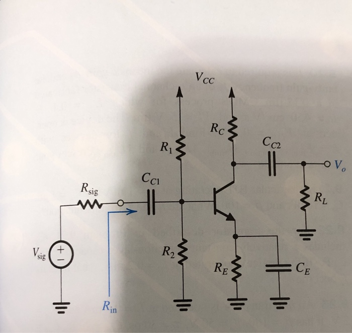 Solved Using the circuit below design a CE amplifier that | Chegg.com