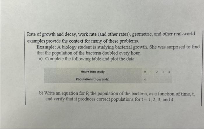 Solved Rate Of Growth And Decay Work Rate and Other Chegg