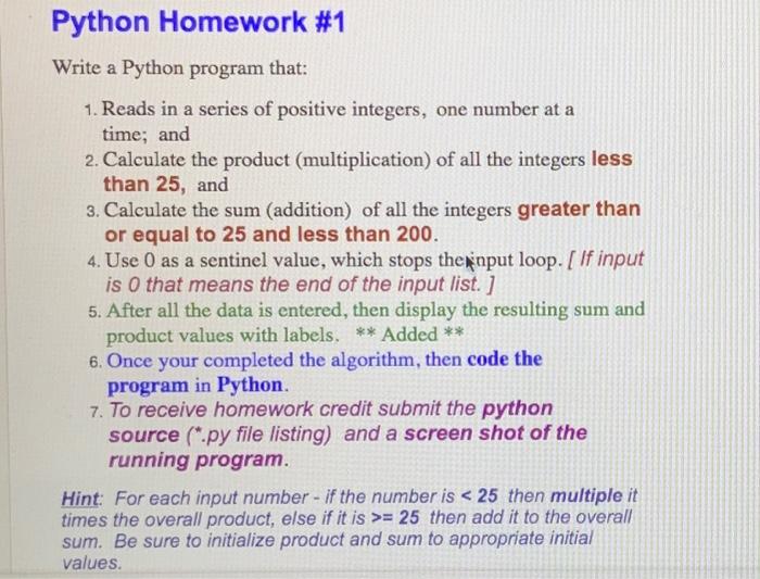 Solved Write a Python program that: 1. Reads in a series of | Chegg.com