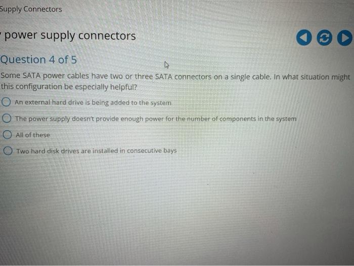 Solved Supply Connectors -power Supply Connectors O Question | Chegg.com