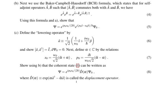 Solved 8 12 Coherent States In H L R Consider The Wave Chegg Com