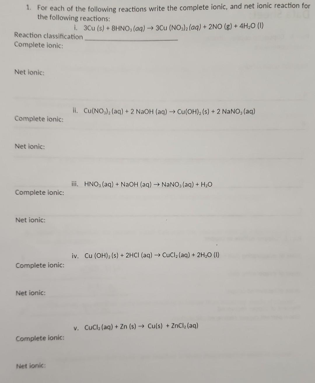 8hno3 3cu Cu No3 2 No H2o Solved i. 3Cu(s)+8HNO3(aq)→3Cu(NO3)2(aq)+2NO(g)+4H2O( | Chegg.com