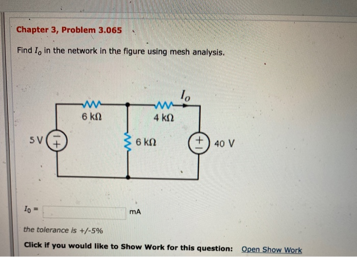 Solved Chapter 3, Problem 3.065 Find I, In The Network In | Chegg.com