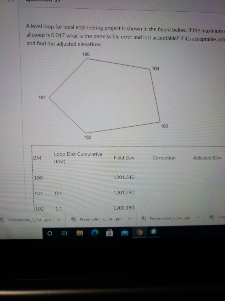 Solved In The Sample Traverse Figure Below, Calculate The | Chegg.com