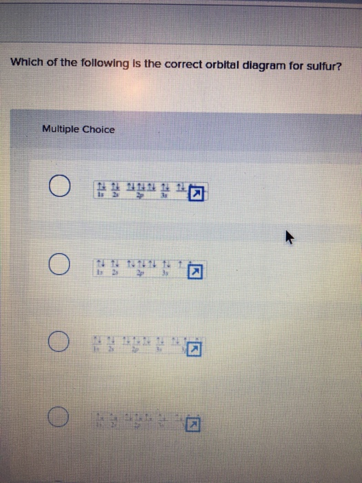 Solved Which of the following is the correct orbital diagram | Chegg.com