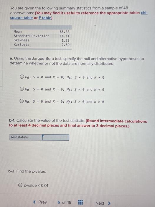 Solved You Are Given The Following Summary Statistics From A | Chegg.com