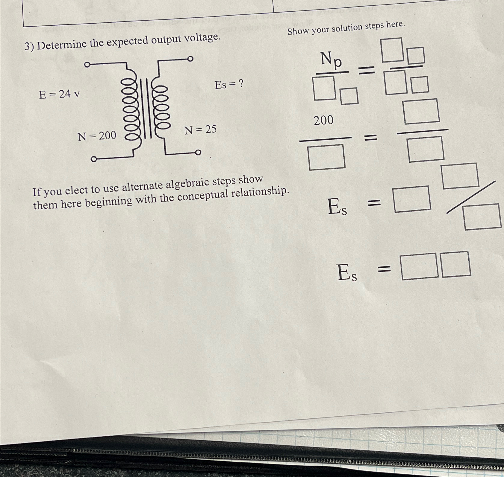 Solved Determine the expected output voltage.If you elect to | Chegg.com