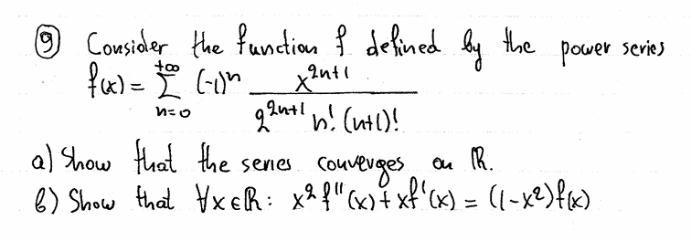 (9) ﻿Consioler the function f defined by the power | Chegg.com