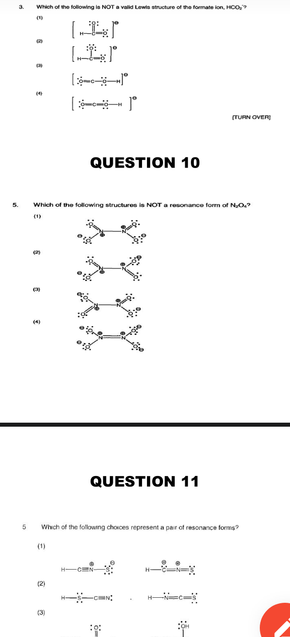 ch2o2 lewis structure resonance