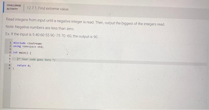 Solved (C++ PLEASE) read integers from input until a | Chegg.com