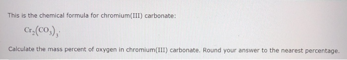 chromium iii carbonate chemical formula