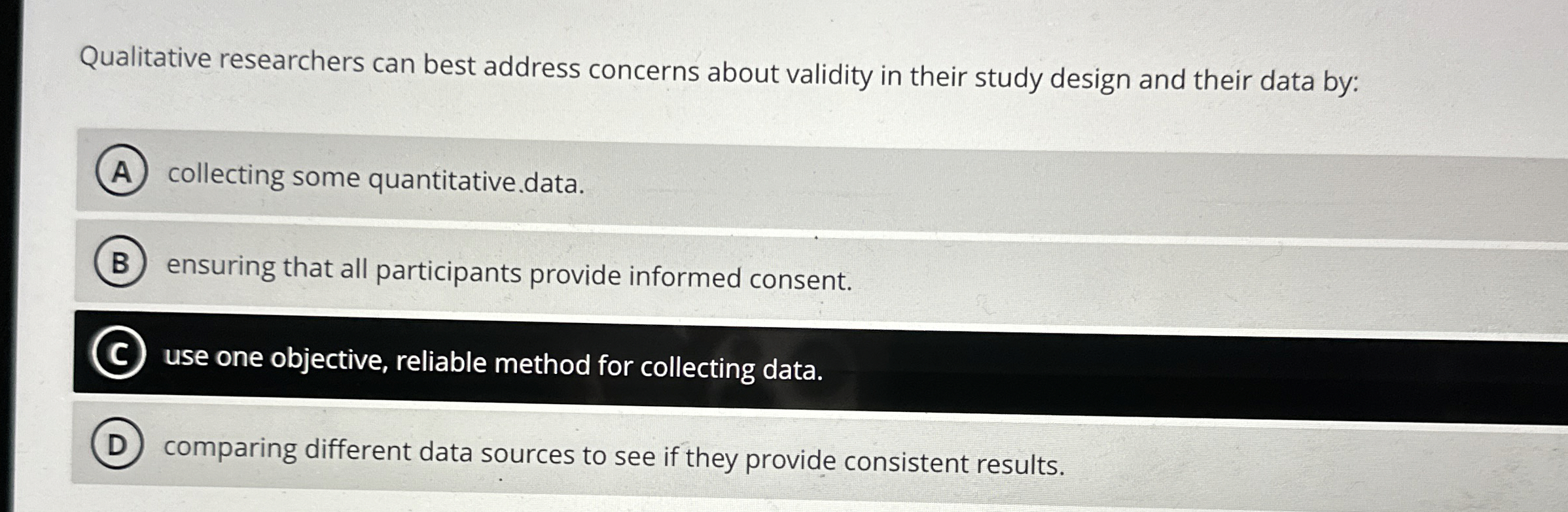 Solved Qualitative researchers can best address concerns