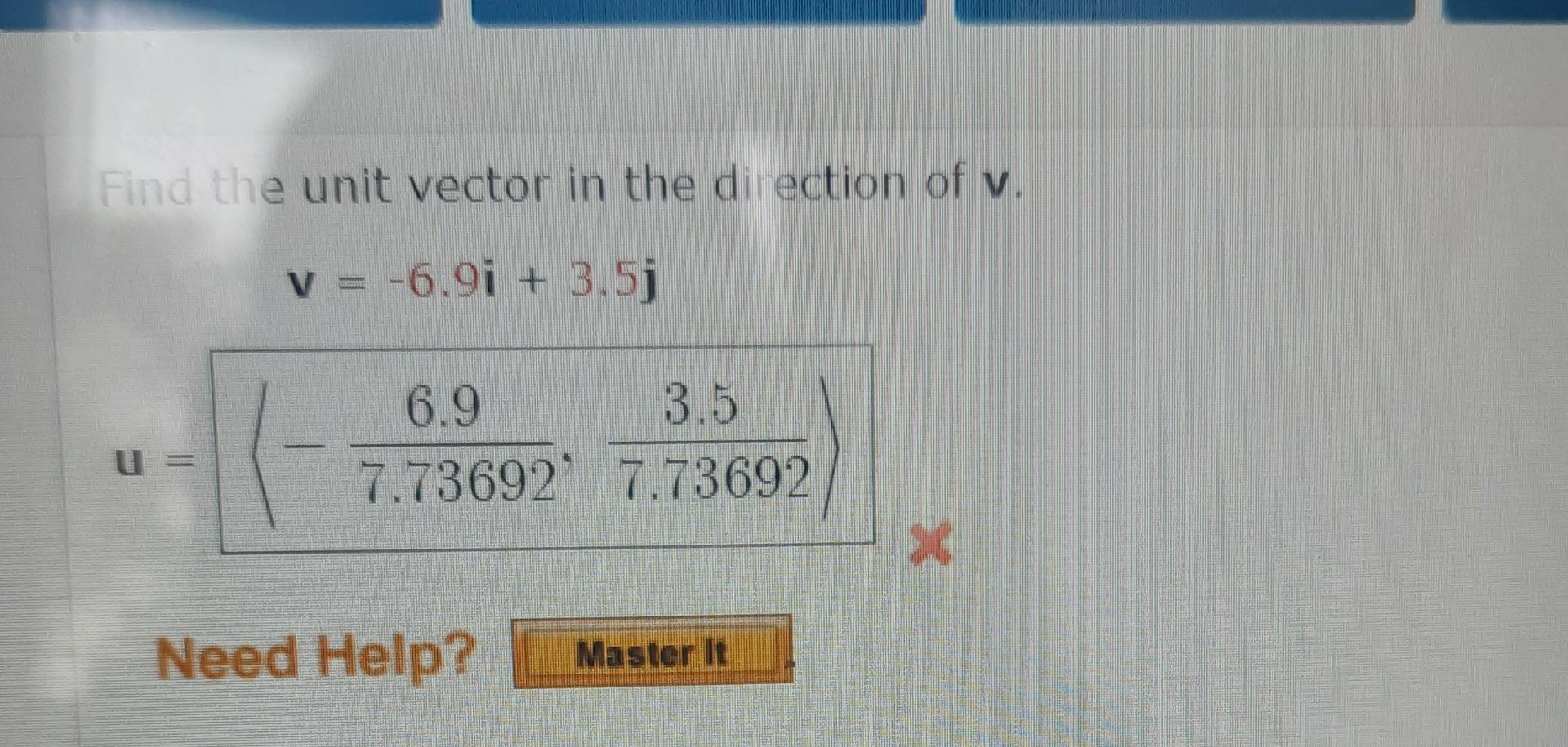 Solved Find the unit vector in the direction of | Chegg.com