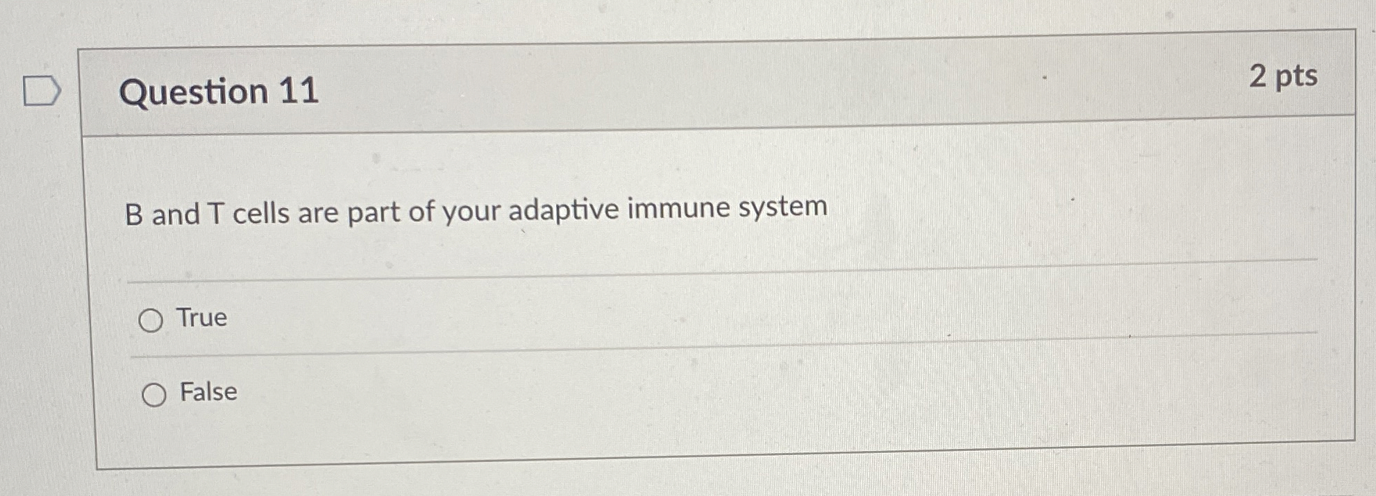 Solved Question 112 ﻿ptsB ﻿and T ﻿cells Are Part Of Your | Chegg.com