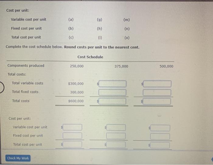 Solved Relevant Range and Fixed and Variable Costs