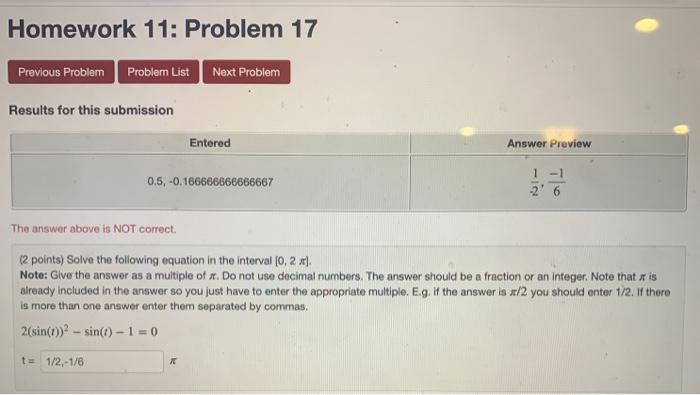 Solved Homework 11: Problem 17 Previous Problem Problem List | Chegg.com