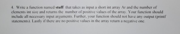 Solved 4. Write a function named stuff that takes as input a | Chegg.com