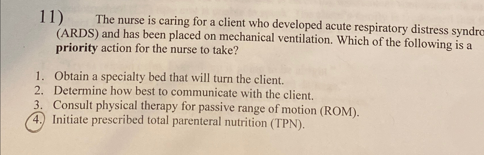 Solved The nurse is caring for a client who developed acute | Chegg.com