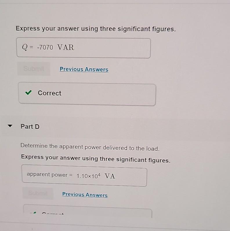 Solved The phasor voltage across a certain load is V = 10002 | Chegg.com