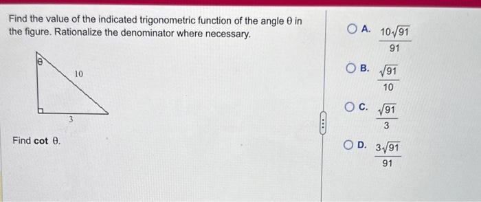 Solved Find the value of the indicated trigonometric | Chegg.com