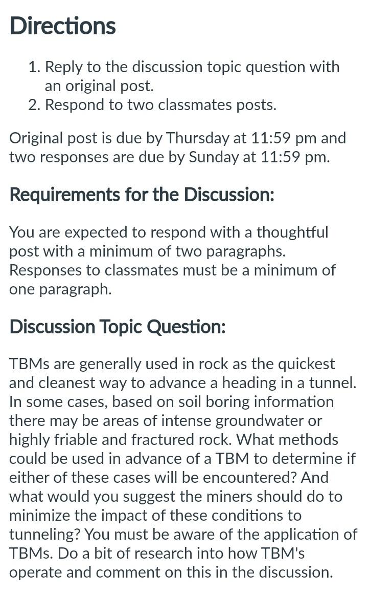 Solved Directions 1. Reply to the discussion topic question | Chegg.com