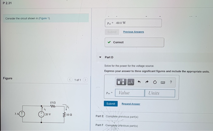 Solved P 2.31 Consider the circuit shown in (Figure 1). Pi | Chegg.com