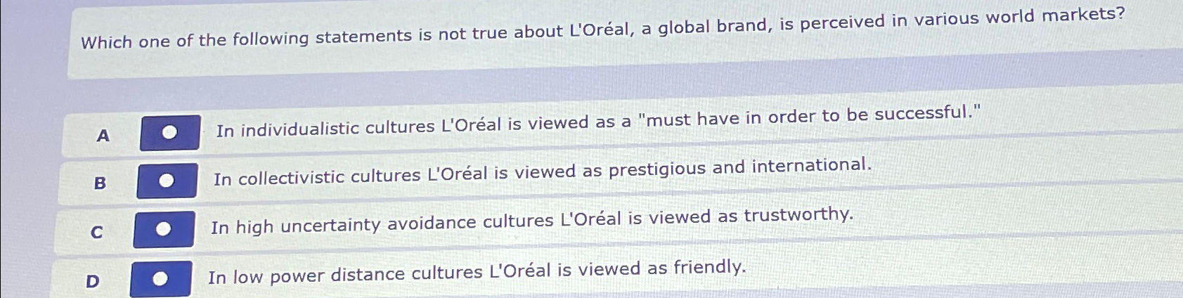 Solved Which one of the following statements is not true | Chegg.com