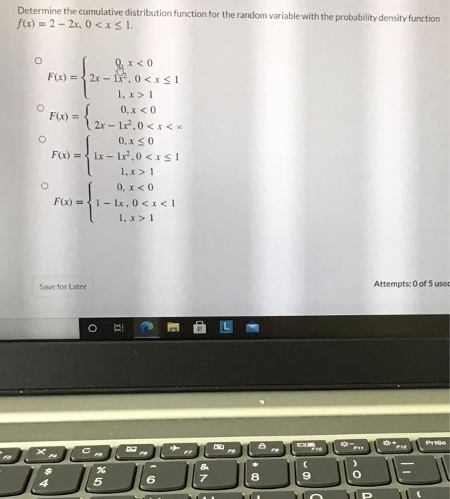 Solved Determine the cumulative distribution function for | Chegg.com