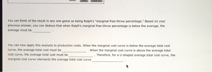 Solved 3. The relationship between marginal and average | Chegg.com