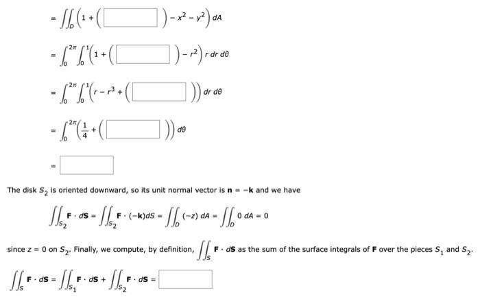 Solved Evaluate ∬SF⋅dS, where F(x,y,z)=yi+xj+zk and S is