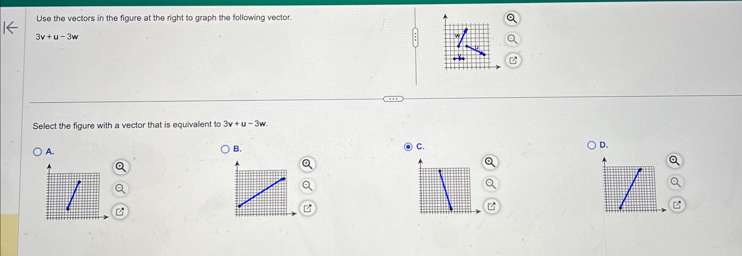 Solved Use the vectors in the figure at the right to graph | Chegg.com