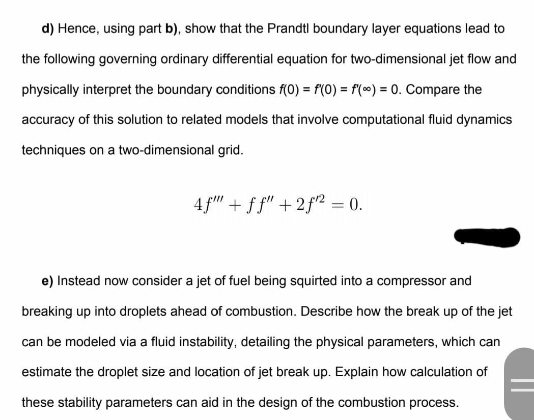 Solved a) Consider the boundary layer flow over a general | Chegg.com