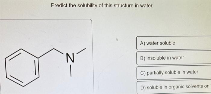 Solved Part C Determine The Water Solubility Of The Chegg Com