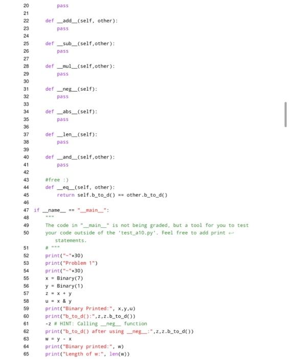 Solved Problem 1: Binary Number Class In this programming | Chegg.com