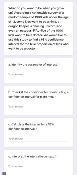 Solved What Do You Want To Be When You Grow Up According Chegg Com