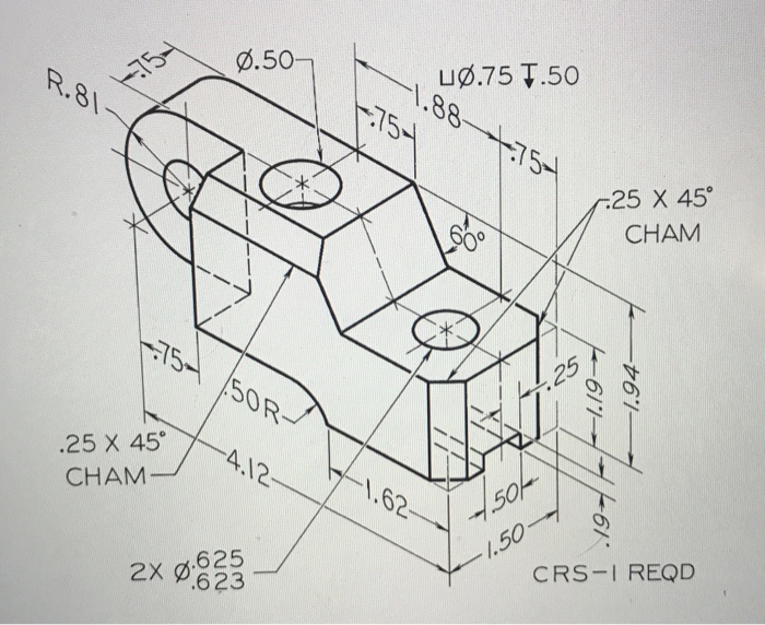 Frame Guide Section View Solved Represent 3 significant views of Frame Guide, Fig. | Chegg.com