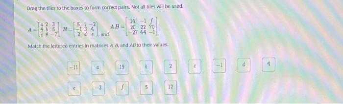 Solved Drag The Tiles To The Boxes To Form Correct Pairs 4106