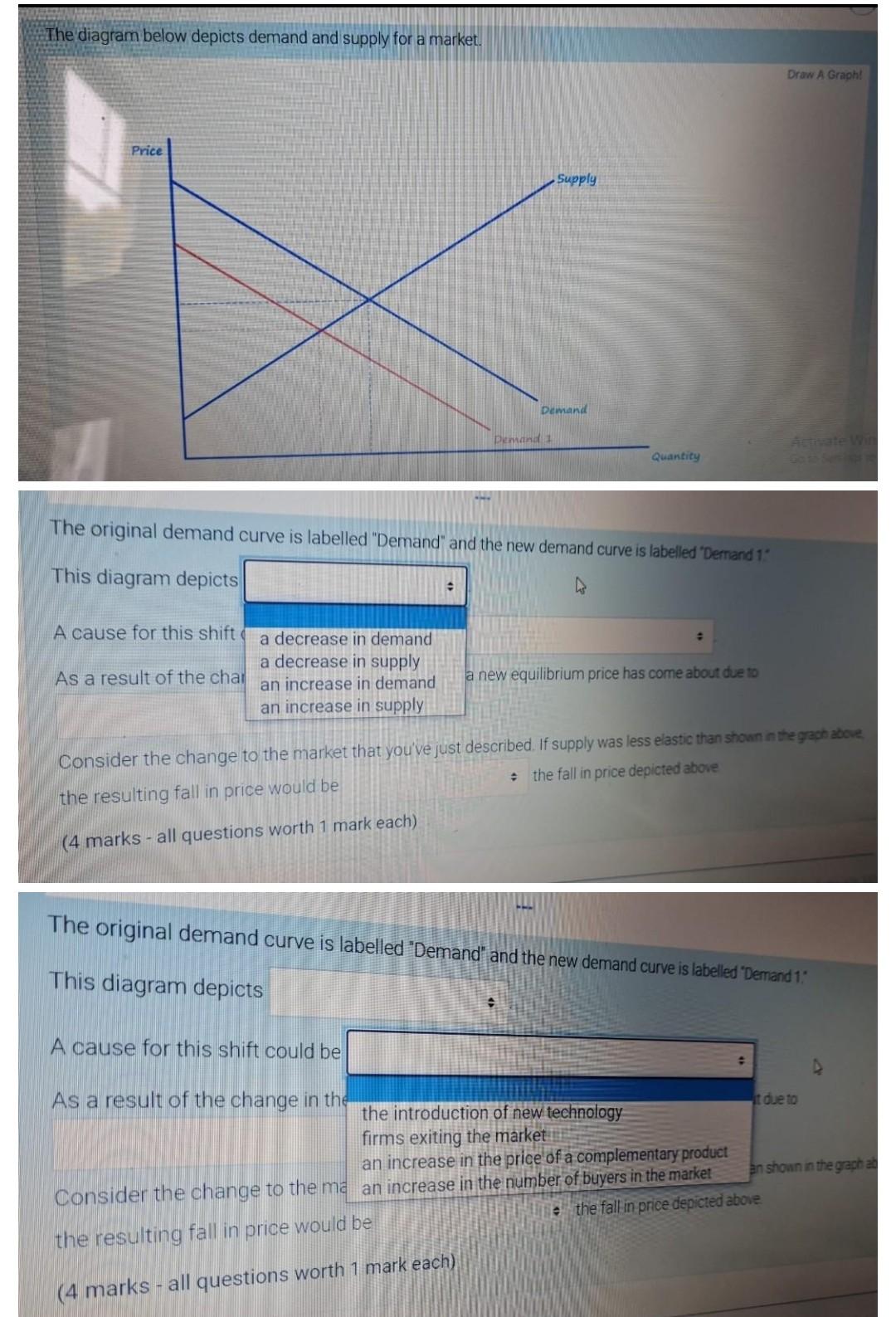 Solved The Diagram Below Depicts Demand And Supply For A | Chegg.com