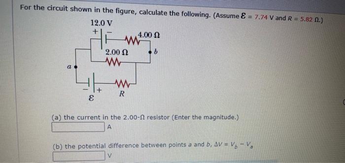 Solved For The Circuit Shown In The Figure, Calculate The | Chegg.com