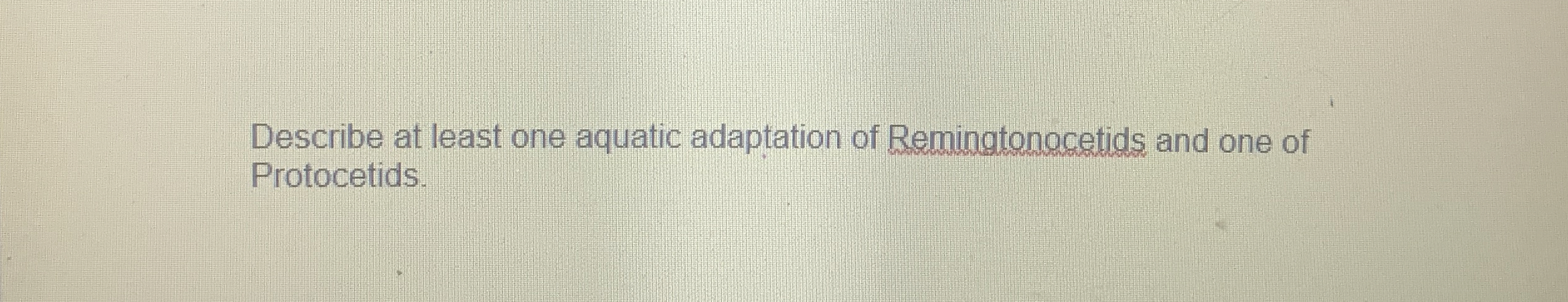 Solved Describe at least one aquatic adaptation of | Chegg.com