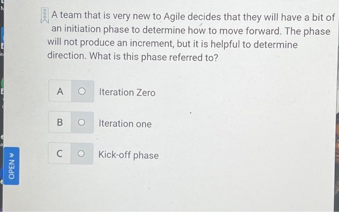 Solved A team that is very new to Agile decides that they | Chegg.com