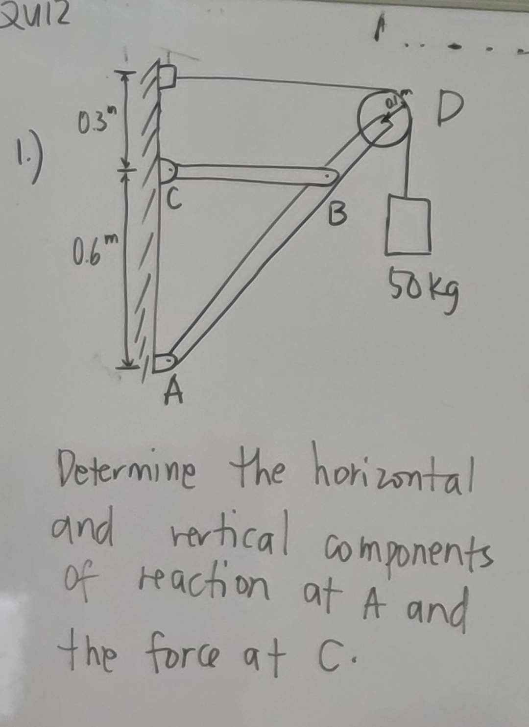 Solved Determine The Horizontal And Vertical Componen