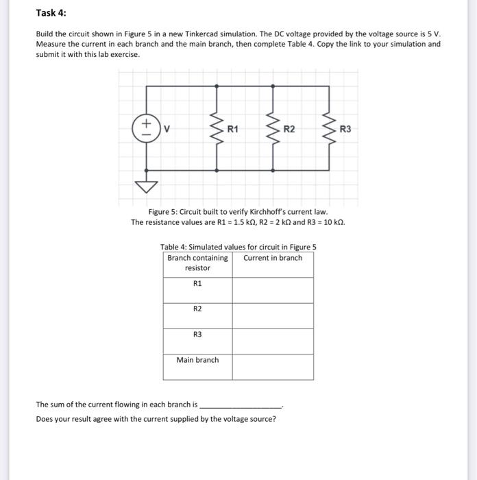 Solved Task 4: Build the circuit shown in Figure 5 in a new | Chegg.com