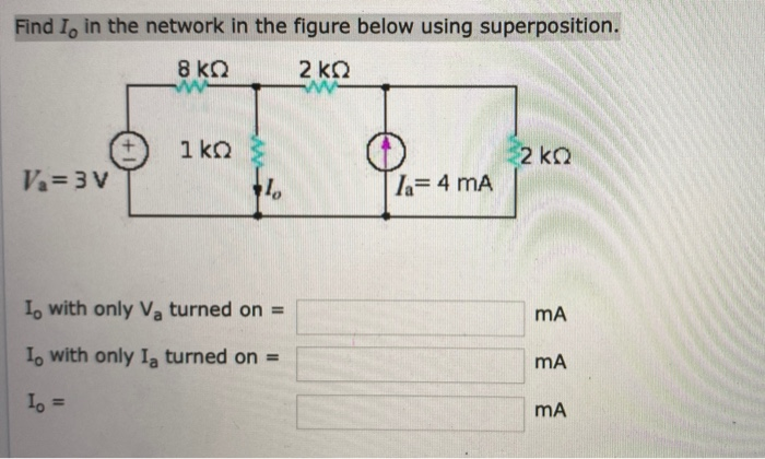 Solved Find I, in the network in the figure below using | Chegg.com
