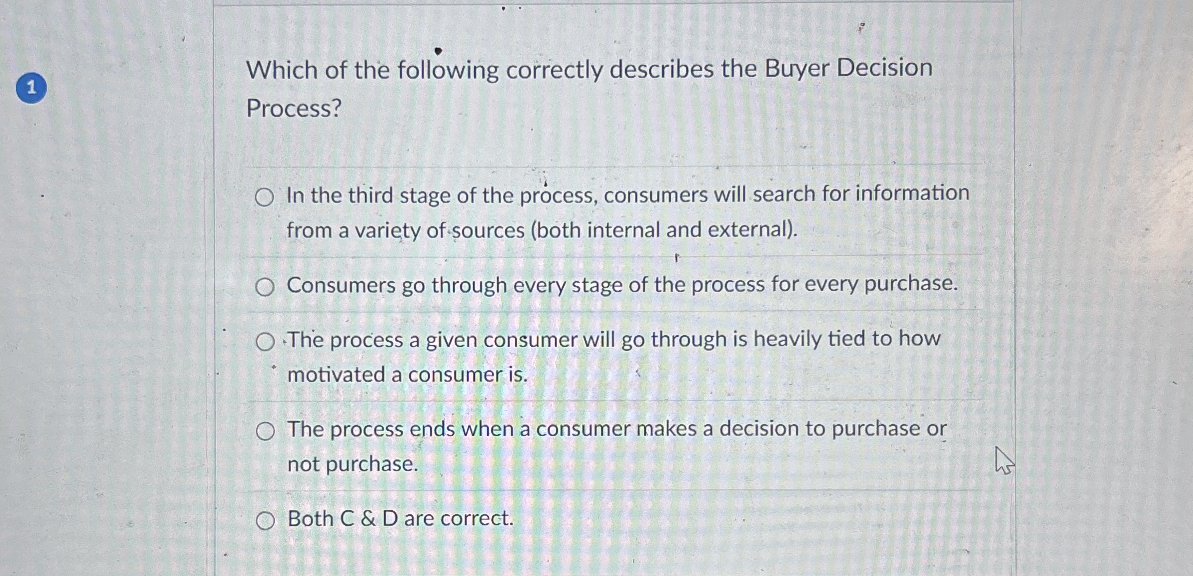 Solved Which of the following correctly describes the Buyer