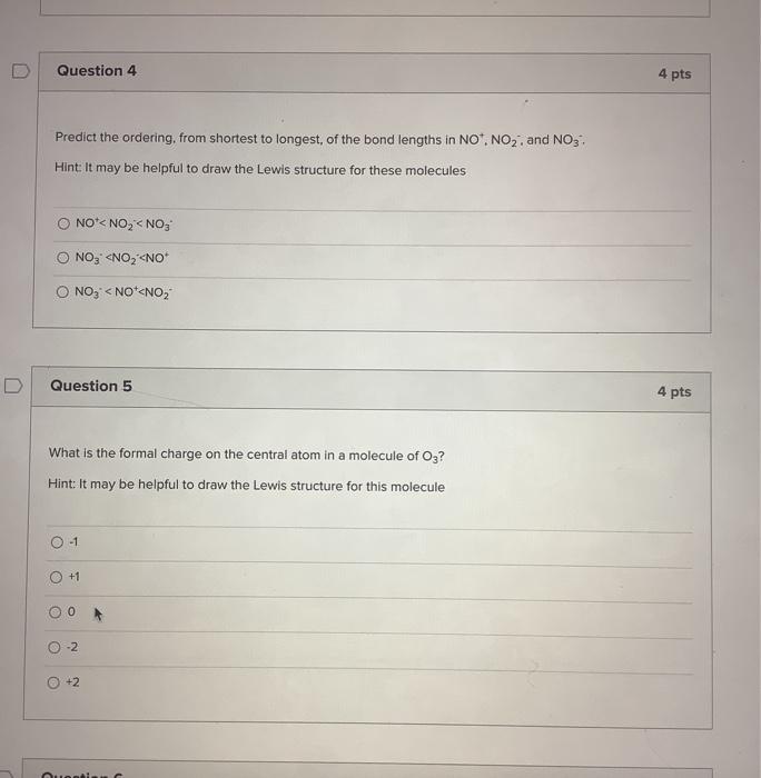 Solved Question 2 3 pts Complete the following table of | Chegg.com